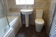 L Shaped Shower Bath Bathroom fitted by Nuneaton Bathrooms