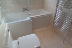 L Shaped Shower Bath Bathroom fitted by Nuneaton Bathrooms