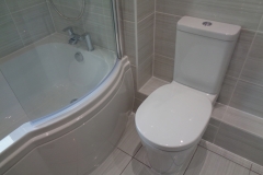Modern P  Shaped Shower Bath Bathroom fitted by Nuneaton Bathrooms