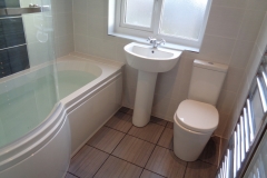 P  Shaped Shower Bath Bathroom fitted by Nuneaton Bathrooms