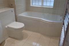 P  Shaped Shower Bath Bathroom fitted by Nuneaton Bathrooms